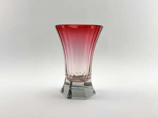 Vase of crimson glass Purple. Czech Republic, handmade, 1930