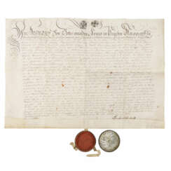 Urkunde des 18. Jahrhunderts mit gut erhaltenem Siegel