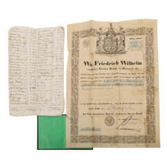 Preußischer Reisepass von 1851 des berühmten Theologen