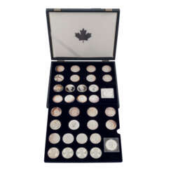 Kanada / SILBER - 33 x 5 Dollars ex 1988/2018,