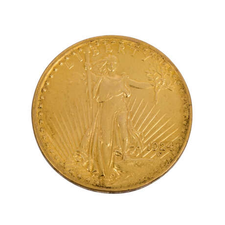 USA/Gold - 20 Dollars 1924, Saint Gaudens, ss., - фото 2