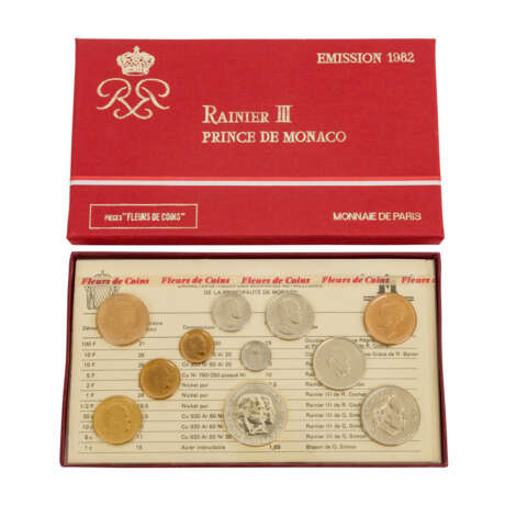 MONACO Kursmünzensatz 1982 - photo 1