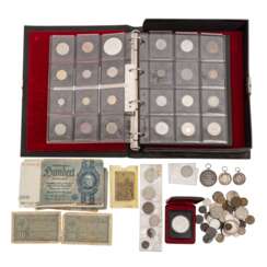 Münzen, Banknoten, Auszeichnungen, dabei Deutschland 1933-1945 -