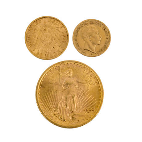 Konvolut Münzen und Medaillen mit Gold und Silber - - photo 6