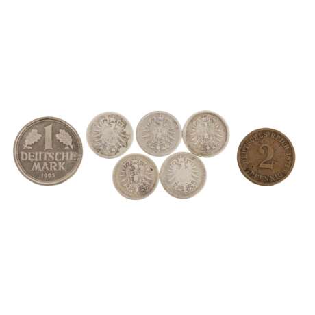 Seltenheiten - Konvolut mit unter anderem Dt. Reich 2 x 50 Pfennig - Foto 2