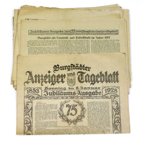 Burgstädter Anzeiger u. Tageblatt 1928 - Foto 1