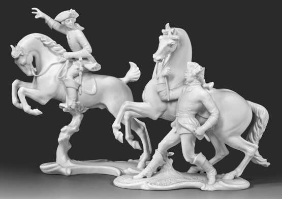Zwei Reiterfiguren aus der Nymphenburger Jagd - Foto 1