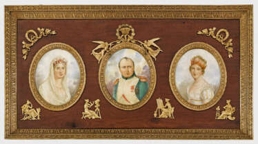 Drei Porträtminiaturen