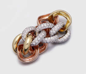Dekorativer Diamant-Kettenring im Gucci-Stil