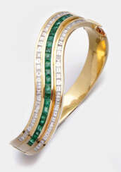 Extravaganter Smaragd-Diamantarmreif