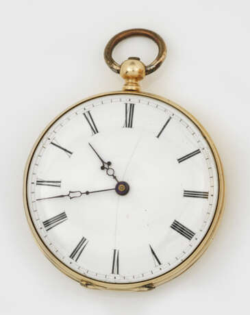 Spätbiedermeier-Damentaschenuhr mit zwei Uhrenketten - photo 1