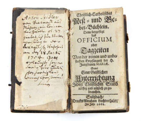 Kathol. Gebetbuch 1668 - Foto 1