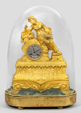 Louis Philippe-Figurenpendule mit Glassturz - Foto 1