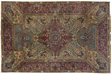 Großer alter Kirman Yazd-Teppich