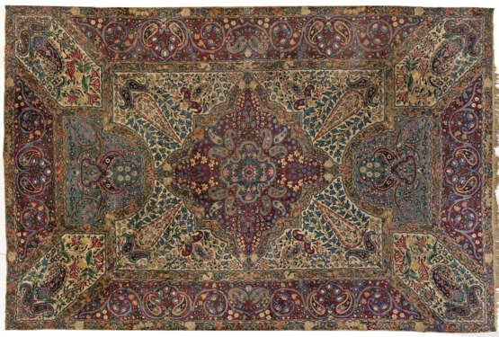 Großer alter Kirman Yazd-Teppich - фото 1