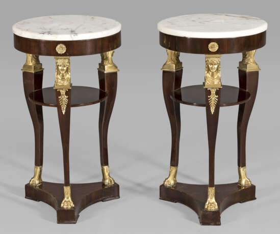 Paar Gueridon-Tischchen im Empire-Stil - Foto 1
