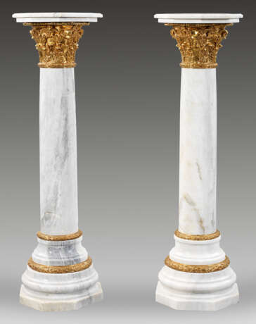 Paar große Napoleon III-Ziersäulen - Foto 1
