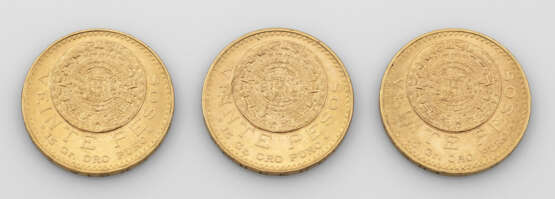 Drei Mexikanische Gold-Münzen von 1959 - photo 1