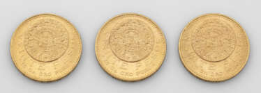 Drei Mexikanische Gold-Münzen von 1959