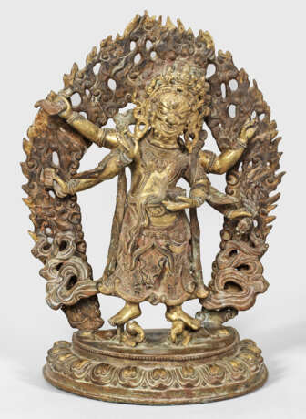 Sinotibetische Figur des Sadbhuja Mahakala - Foto 1