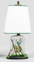Vintage-Murano-Tischlampe mit Aquarium-Glasfuß