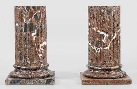 Paar kleine Marmor-Säulen - photo 1