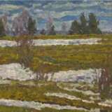 “April (April)” Cardboard Oil paint Impressionist Landscape painting 1976 - photo 1