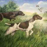«Собаки на охоту» Canvas Oil paint Animalistic 2011 - photo 2