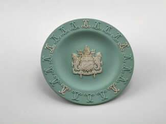 Saucer for jewelry Wedgwood "Lloyds". Neo-classicism, England, biscuit porcelain. 1988