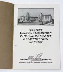 Produkt Katalog Fa.Golde AG Gera 1920er Jahre