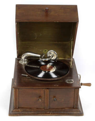 Grammophon mit Platten - Foto 1