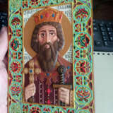 Ikone „Ikone des Heiligen Prinzen Wladimir | Ikone Heiliger Prinz Wladimir“, Naturholz, Holzschnitzerei, Historismus, Mythologisches, Ukraine, 2019 - Foto 2