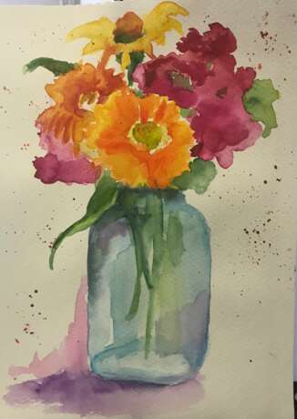 “Spring bouquet” Paper Watercolor Realist Still life 2020 - photo 1