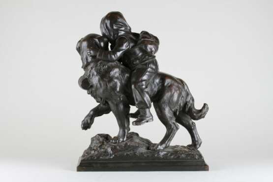 “The Sculpture St. Bernard.” Adrien Étienne Gaudez (1845 - 1902) Bronze Molding Animalistic конец 19 века - photo 5