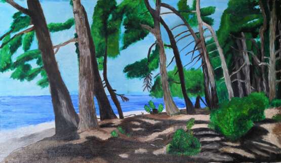 “Coastal forest” Canvas Oil paint Realist Landscape painting 2020 - photo 1