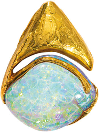 Goldanhänger mit feinem Opal - Foto 1