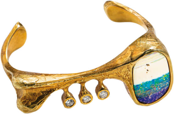 Goldarmreif mit Opal und Brillanten - фото 1