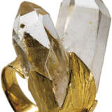 Goldring mit BergkristallStufe - фото 1