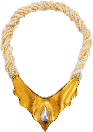 Extravagantes Collier mit Perlenkette - Foto 1