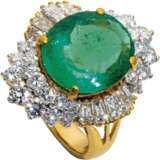 Hochwertiger Smaragdring mit Diamanten - фото 1