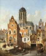 Émile Pierre Joseph de Cauwer. Ansicht von Mechelen mit Notre Dame de Hanswijk