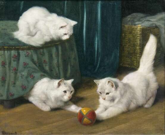 Arthur Heyer. Drei Angora-Katzen - Foto 1