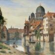 Nürnberg, Blick von der Insel Schütt zur Synagoge - Auction prices