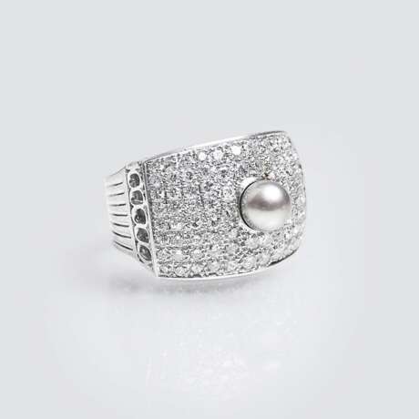 Diamant-Ring mit Perle - Foto 2