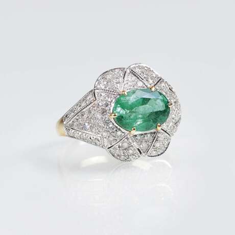 Smaragd-Diamant-Ring - photo 1