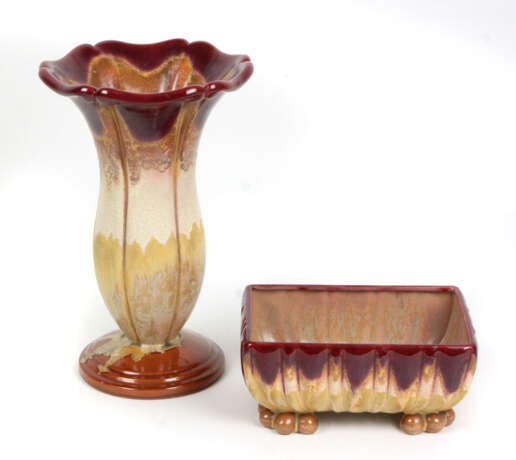 Art Deco Vase u. Schale - photo 1