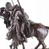 „Die Skulptur Farewell Kosaken mit казачкой“ Vassili Grachev (1831 - 1905) Bronze Guss Klassizismus Schlacht 1880-е гг. - Foto 2
