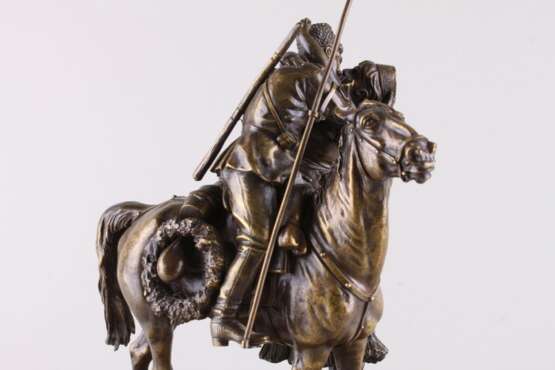 “Sculpture the Farewell of a Cossack with Cossack” Vassili Grachev (1831 - 1905) Bronze Molding Classicism Battle 1880-е гг. - photo 4