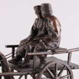 Скульптура Молодой казак с казачкой в возке Albert Moritz Wolff (1854 - 1923) Bronze Guss Genrekunst 1900-е годы - Foto 2