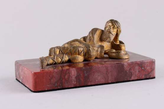 Пресс-папье Лежащий мужик Bronze Guss Moderne Kunst Russland конец 19 века - Foto 2